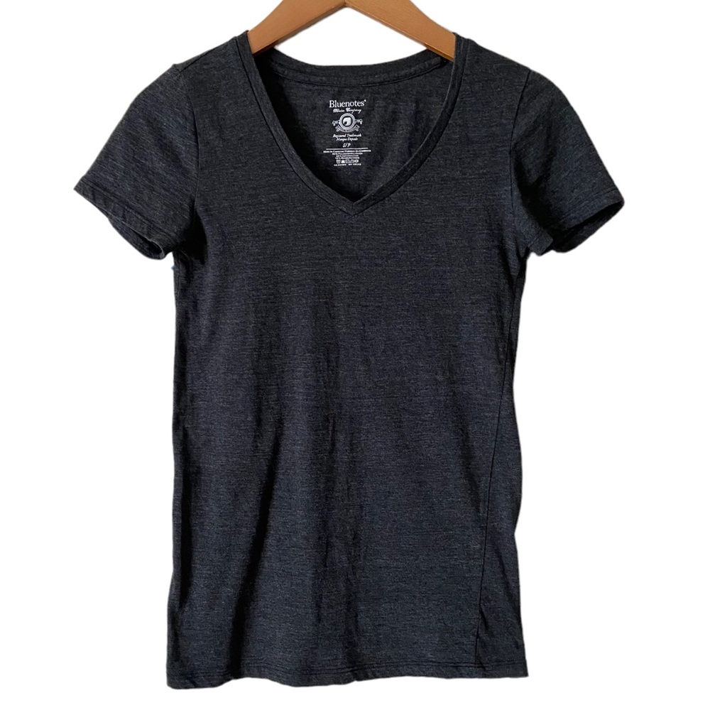 Women’s Dark Grey V Neck T Shirt Small